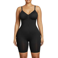 Combinaison gainante femme fermeture éclair taille fine – Noir