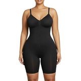 Combinaison gainante femme fermeture éclair taille fine – Noir
