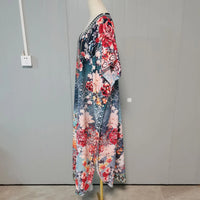 Blue and Red Beach Caftan 
