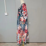 Blue and Red Beach Caftan 