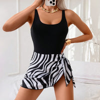 Maillot de Bain Robe 1 Pièce Paréo Noué Intégré