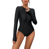 Maillot de Bain Manche Longue Couleur Uni