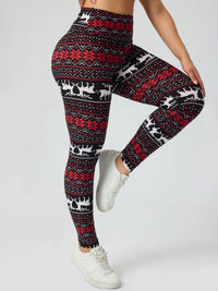 Legging Femme Taille Haute Imprimé Motif Pull de Noël