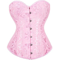 Corset Vert Vintage rose avec motifs floraux, attache à l'avant et design élégant cintrant la silhouette.