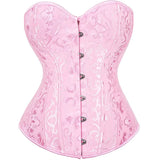 Corset Vert Vintage rose avec motifs floraux, attache à l'avant et design élégant cintrant la silhouette.