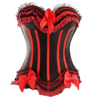 Red wasp-waisted corset 