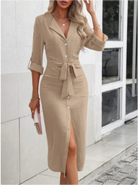 Robe Blazer Midi Col Tailleur