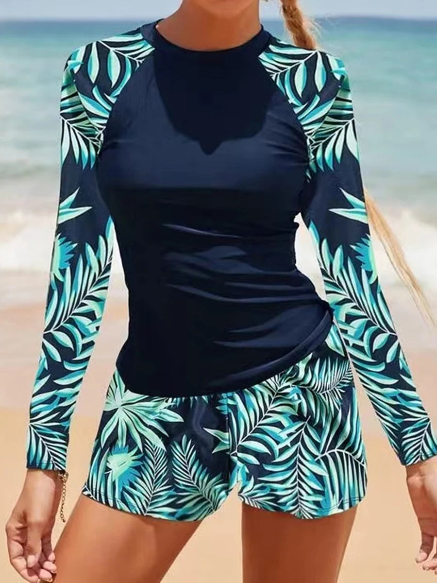Maillot de Bain Manche Longue Deux Pièces