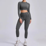 Ensemble Legging Nervuré Manche Longue Femme