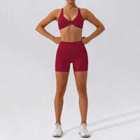 Ensemble Tenue de Sport Femme Crop Top