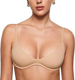 Soutien-gorge sans armatures décolleté profond sans rembourrage – Beige