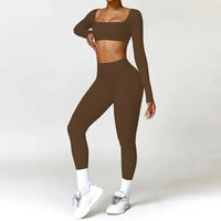 Ensemble Tenue de Sport Femme Crop Top