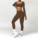 Ensemble Tenue de Sport Femme Crop Top