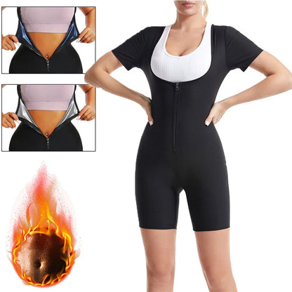 Short de sudation femme manches courtes avec doublure thermique 4