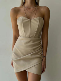 Asymmetrical Strapless Dress 