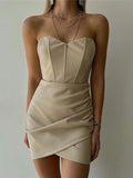 Asymmetrical Strapless Dress 