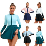 Maillot de Bain Manches Longues avec Jupe