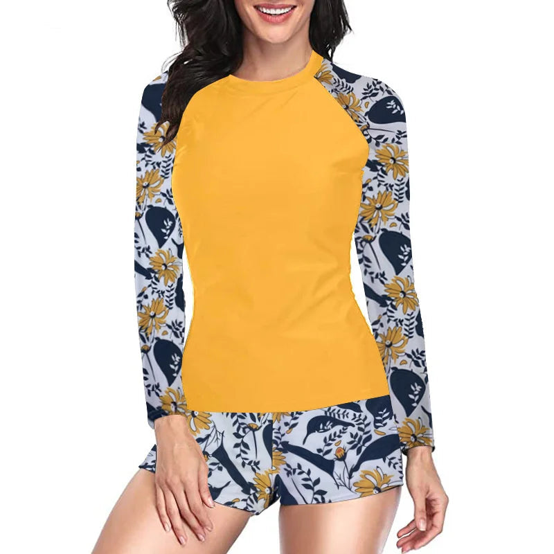 Maillot de Bain Manche Longue 2 Pièces