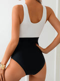 Maillot de Bain une Pièce Effet Croisé Effet Portefeuille
