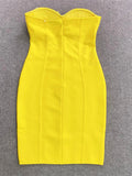 Yellow Strapless Dress 