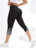 Legging Court Femme Taille Haute Gainant