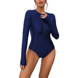 Maillot de Bain Manche Longue Couleur Uni