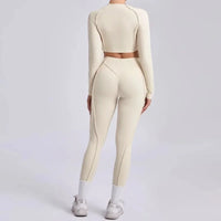 Ensemble Legging Nervuré Manche Longue Femme