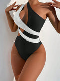 Maillot de Bain 1 Pièce Asymétrique Une Bretelle
