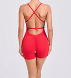 Combinaison Legging Short Sport Bretelles Dos Croisées