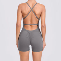 Combinaison Legging Short Sport Bretelles Dos Croisées
