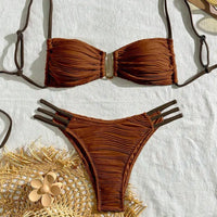 Bikini Texturé Effet Plissé