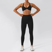 Ensemble Tenue de Sport Femme Crop Top