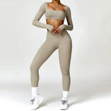 Ensemble Tenue de Sport Femme Crop Top