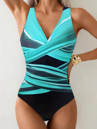 Maillot de Bain une Pièce Effet Croisé Effet Portefeuille