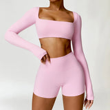 Ensemble Tenue de Sport Femme Crop Top