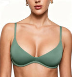 Soutien-gorge sans armatures décolleté profond sans rembourrage – Vert Armée