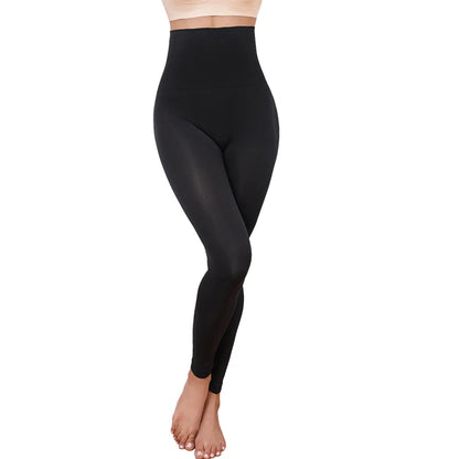 Legging de Compression Anti Cellulite noir à taille haute pour une silhouette affinée et tonique avec confort optimal.