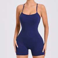Combinaison Legging Short Sport Bretelles Dos Croisées