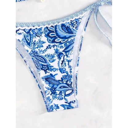 Bikini Fleuri Bleu
