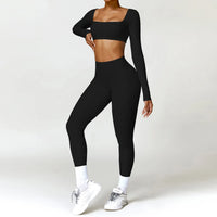 Ensemble Tenue de Sport Femme Crop Top
