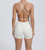 Combinaison Legging Short Sport Bretelles Dos Croisées