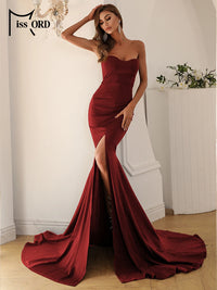 Robe Bustier Sirene Rouge