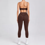 Ensemble Tenue Sport Fitness Pilates Côtelé Femme