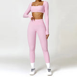 Ensemble Tenue de Sport Femme Crop Top