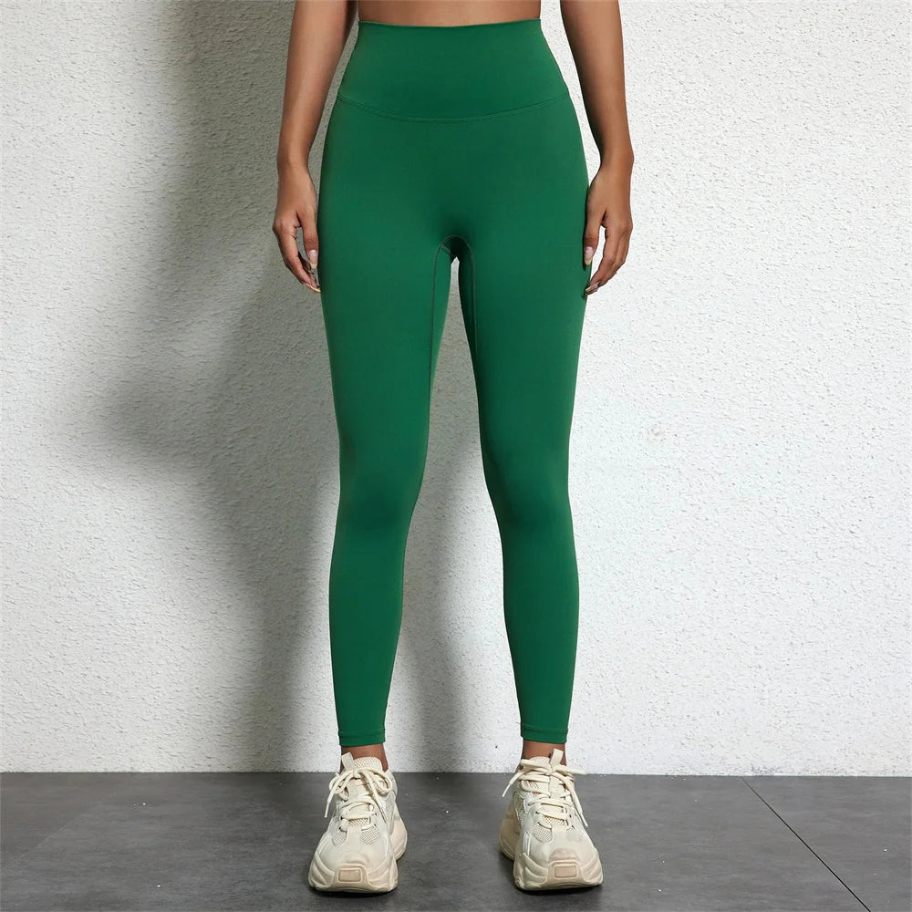 Legging Drainant Anti Cellulite vert femme, confortable et ajusté, idéal pour sport et silhouette sculptée.