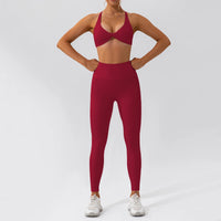 Ensemble Tenue de Sport Femme Crop Top