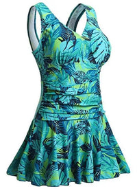 Maillot de Bain Gainant Robe Jupette Évasée.