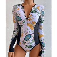 Maillot 1 Pièce Manches Longues Zippé