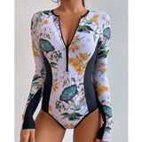 Maillot 1 Pièce Manches Longues Zippé