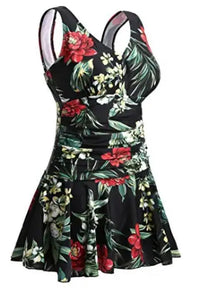 Maillot de Bain Gainant Robe Jupette Évasée.
